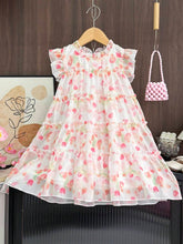 Young Girl Sweet Floral Printdress For Summer
